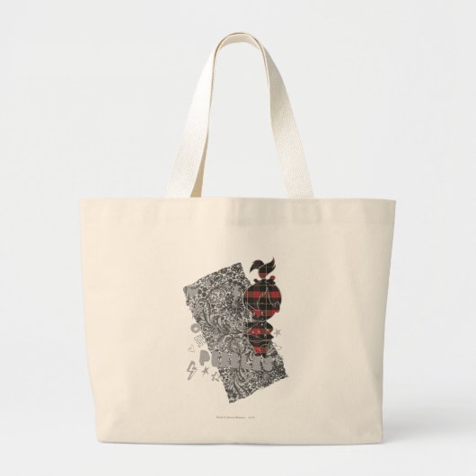 PEBBLES™ Punk geplakt Grote Tote Bag (Voorkant)