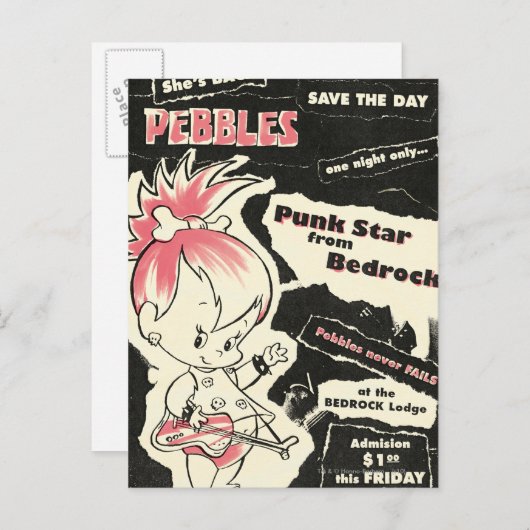 PEBBLES™ Punk Rock Legend Briefkaart (Voorkant / Achterkant)