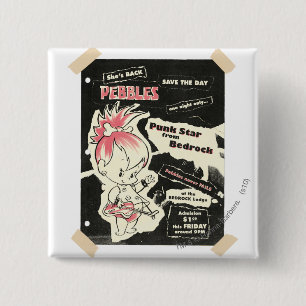 PEBBLES™ Punk Rock Legend Vierkante Button 5,1 Cm