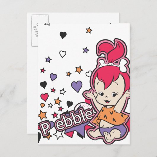 PEBBLES™ Purple Heart Briefkaart (Voorkant / Achterkant)