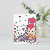 PEBBLES™ Purple Heart Briefkaart (Staand voorkant)