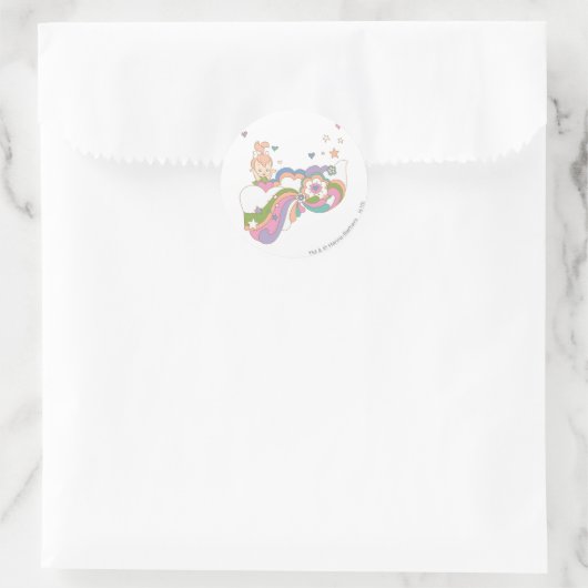 PEBBLES™ Rainbow Cloud Ronde Sticker (Tas)