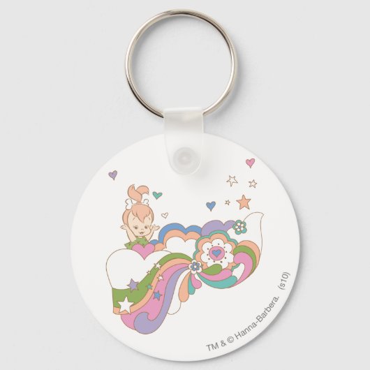 PEBBLES™ Rainbow Cloud Sleutelhanger (Voorkant)