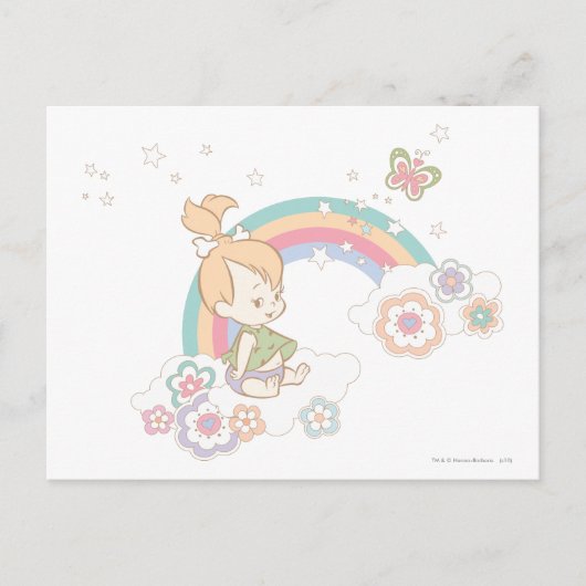 PEBBLES™ Rainbow- en Bloerwolken Briefkaart (Voorkant)