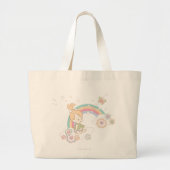 PEBBLES™ Rainbow- en Bloerwolken Grote Tote Bag (Voorkant)