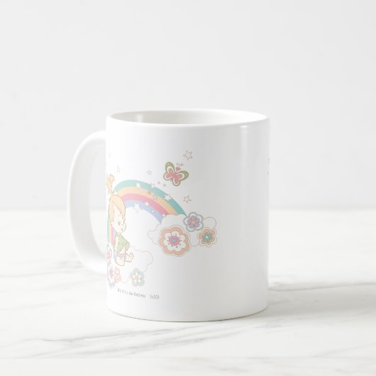 PEBBLES™ Rainbow- en Bloerwolken Koffiemok (Voorkant links)