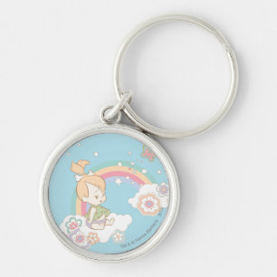 PEBBLES™ Rainbow- en Bloerwolken Sleutelhanger