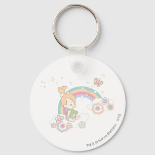 PEBBLES™ Rainbow- en Bloerwolken Sleutelhanger