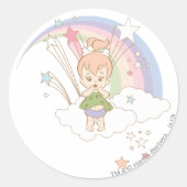 PEBBLES™ Rainbow Stars Ronde Sticker (Voorkant)
