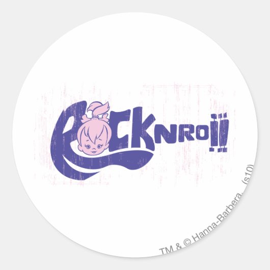 PEBBLES™ Rock N Roll Ronde Sticker (Voorkant)