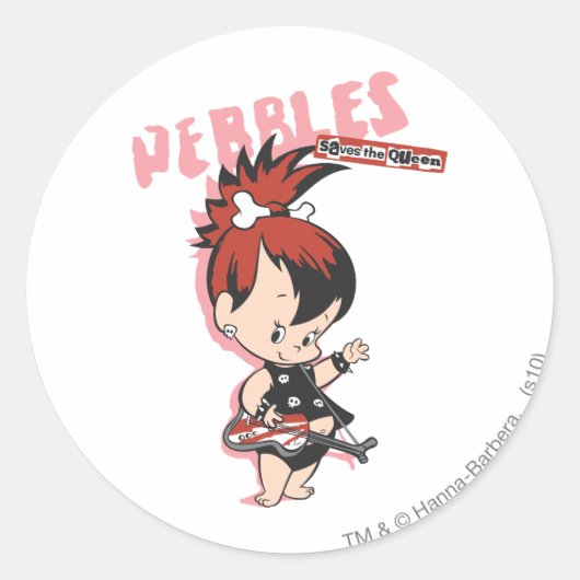 PEBBLES™ Rock Star Ronde Sticker (Voorkant)