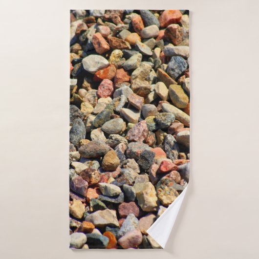 Pebbles rocks colorful texture badhanddoek (Badhanddoek)
