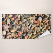 Pebbles rocks colorful texture badhanddoek (Badhanddoek)