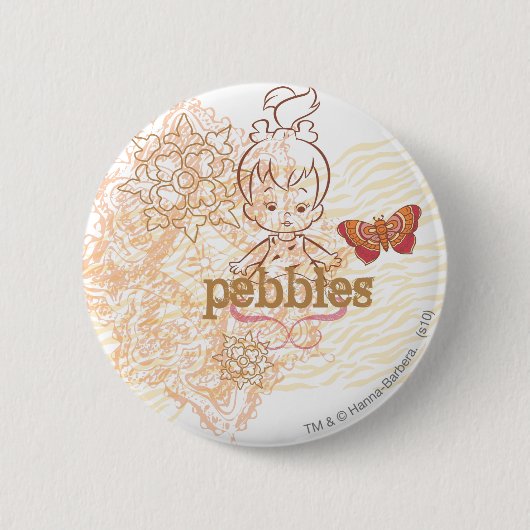 PEBBLES™ Sandy Design Ronde Button 5,7 Cm (Voorkant)