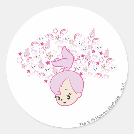 PEBBLES™ Star Print Ronde Sticker (Voorkant)