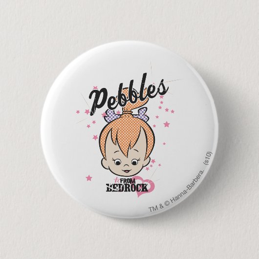 PEBBLES™ sterren en hart Ronde Button 5,7 Cm (Voorkant)