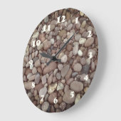 Pebbles Stones Photo Round (Large Wall Clock) Grote Klok (Hoek)