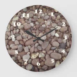 Pebbles Stones Photo Round (Large Wall Clock) Grote Klok