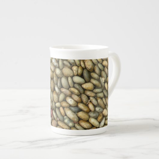 Pebbles Texture Bone China Mok (Voorkant rechts)