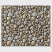 Pebbles Texture Print Wrapping Paper Roll Cadeaupapier (Vlak)