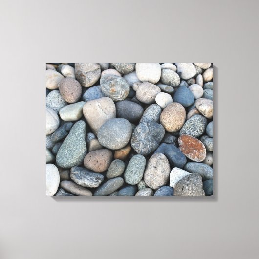 Pebbles Triptych Wall Art Canvas Afdruk (Voorkant)