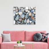 Pebbles Triptych Wall Art Canvas Afdruk (Insitu (Woonkamer))