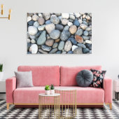 Pebbles Triptych Wall Art Canvas Afdruk (Insitu (Woonkamer))