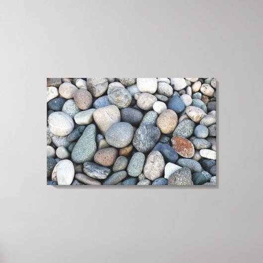 Pebbles Triptych Wall Art Canvas Afdruk (Voorkant)