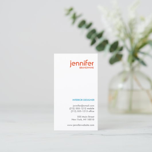 PEBBLES TYPOGRAFISCH VISITEKAARTJE (Staand voorkant)