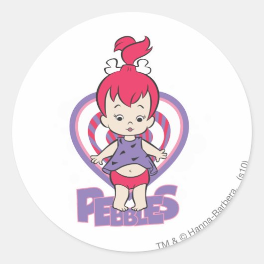 PEBBLES™ van Bedrock Ronde Sticker (Voorkant)