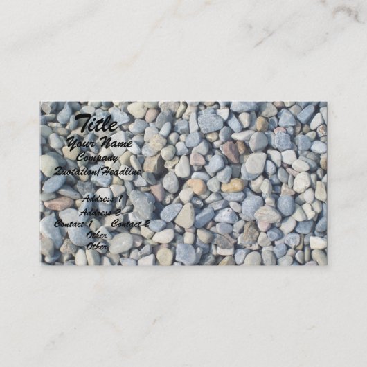 Pebbles Visitekaartje (Voorkant)