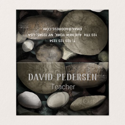 Pebbles Visitekaartje (Buitenkant ongevouwen)