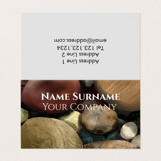 Pebbles Visitekaartje (Buitenkant ongevouwen)