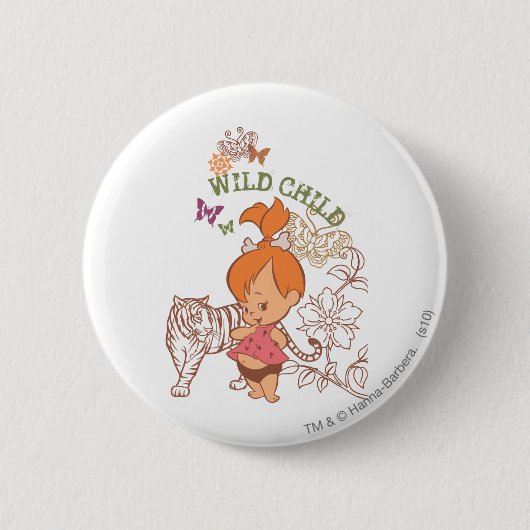 PEBBLES™ Wilde Kind Ronde Button 5,7 Cm (Voorkant)