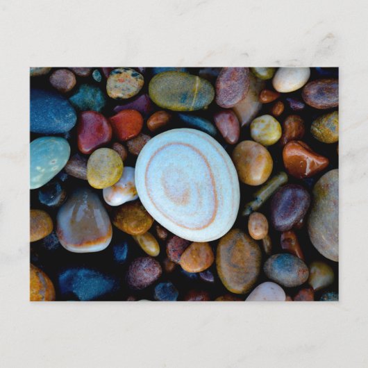 Pebel (op voorkant strand) briefkaart (Voorkant)