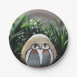 Pebguins Stone Plant Photo Paper Bord 7 in