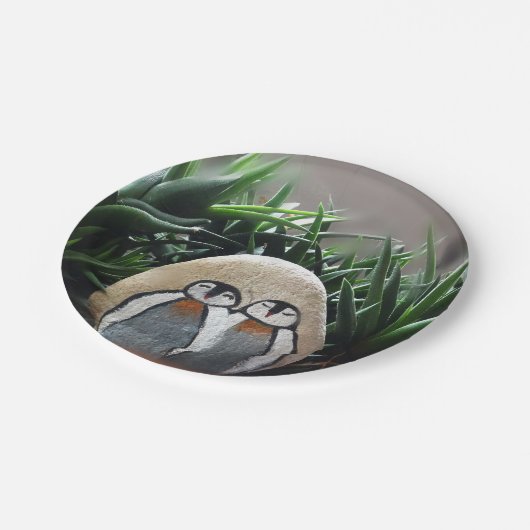 Pebguins Stone Plant Photo Paper Bord 7 in (Gekanteld)