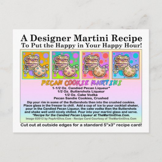 Pecan Cookie Martini Recipe Briefkaart (Voorkant)