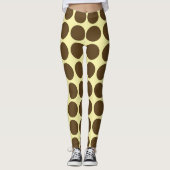 Pecan Cream Neutrale Stippen Leggings (Voorkant)