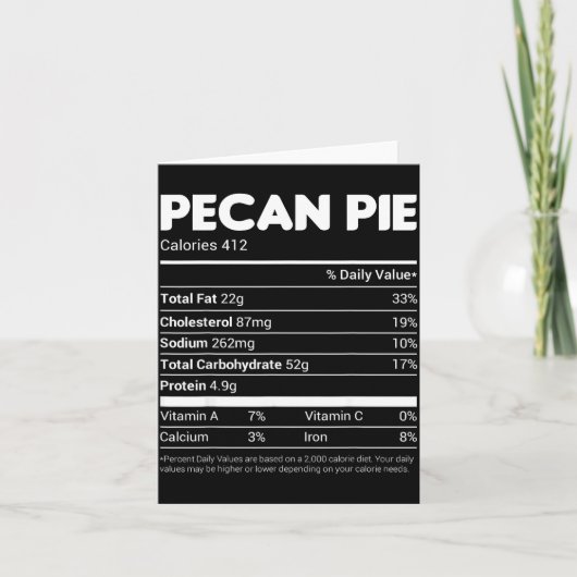 Pecan E Nutrition Facts Tee Family Matching Christ Kaart (Voorkant)