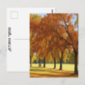Pecan Grove Edge  herfsten Wend tijdloze kunst Briefkaart (Voorkant / Achterkant)