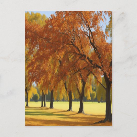 Pecan Grove Edge  herfsten Wend tijdloze kunst Briefkaart (Voorkant)