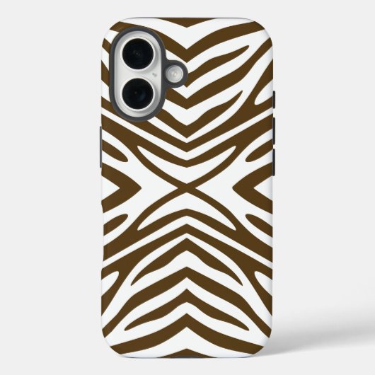 Pecan Neutraal Zebra Case-Mate iPhone Case (Achterkant)