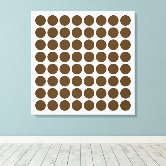 Pecan Neutrale Stippen Canvas Afdruk (Insitu (Houten vloer))