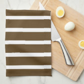 Pecan Neutrale Stripes Theedoek (Quarter Fold)