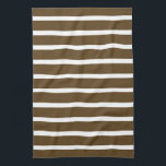 Pecan Neutrale Stripes Theedoek<br><div class="desc">Horizontale stripe patronen in een warm neutraal kleurenpalet.</div>