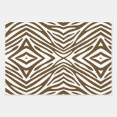 Pecan Neutrale Zebra Inpakpapier Vel (Voorkant 3)