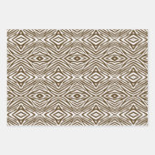 Pecan Neutrale Zebra Inpakpapier Vel (Voorkant 2)