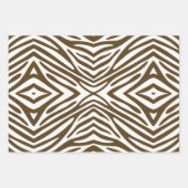Pecan Neutrale Zebra Inpakpapier Vel (Voorkant)