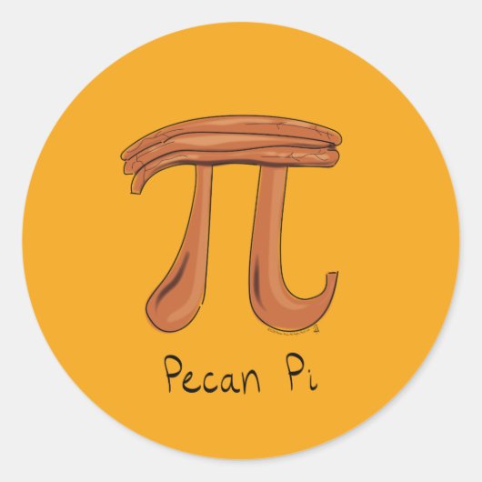 Pecan Pi Cute Wiskunde Pi Dag Stickers (Voorkant)